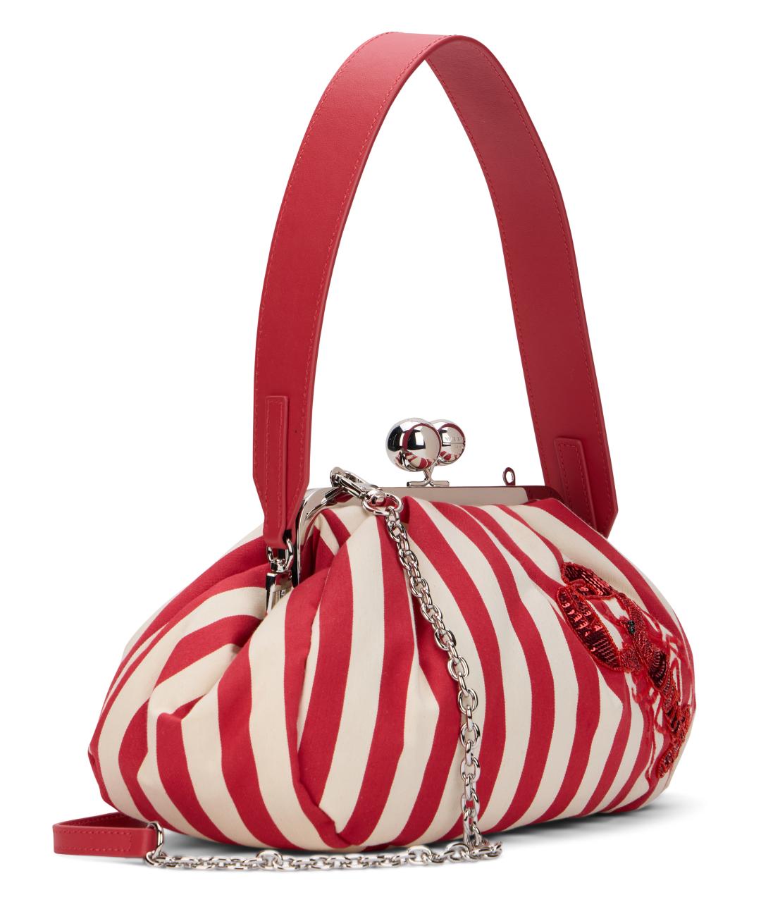 WEEKEND MAX MARA Красная хлопковая сумка через плечо, фото 3