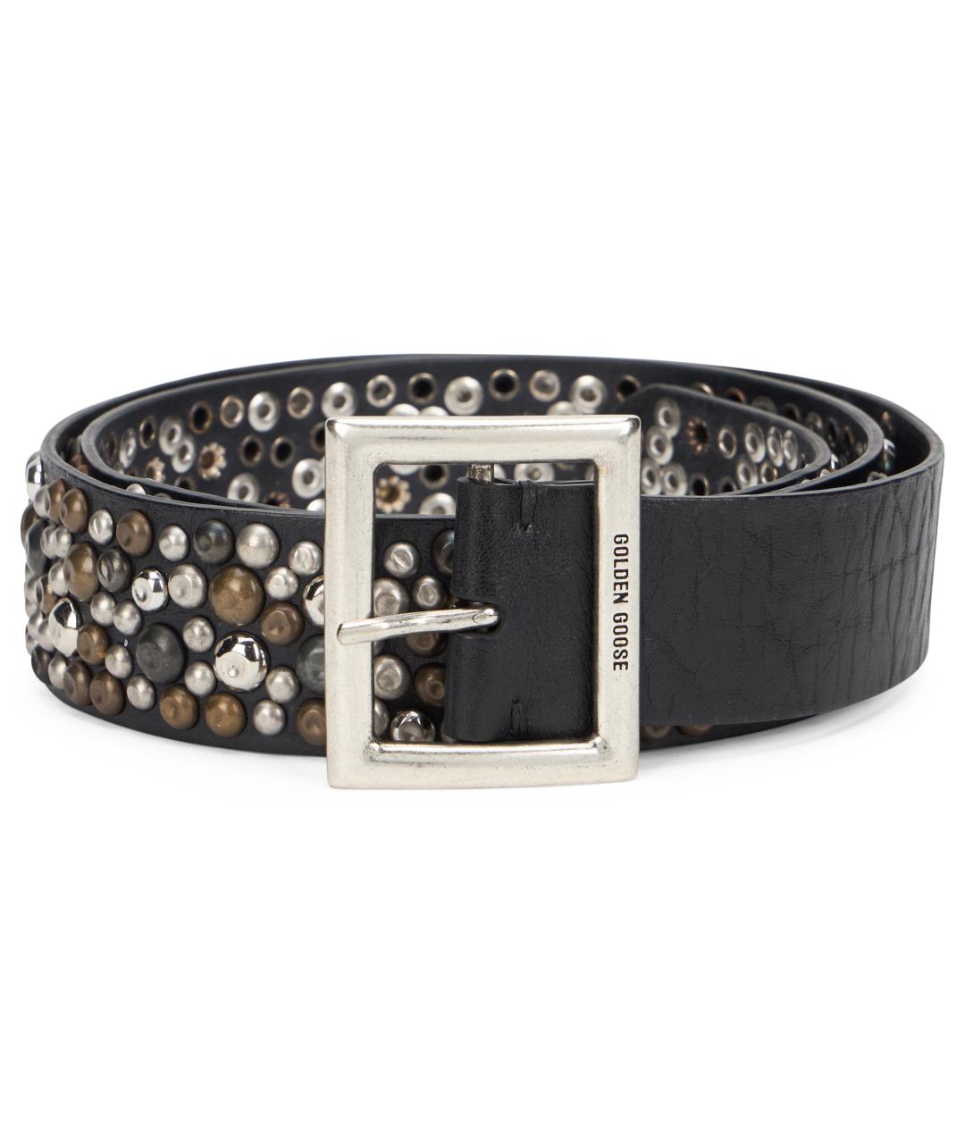 GOLDEN GOOSE DELUXE BRAND Черный кожаный ремень, фото 2