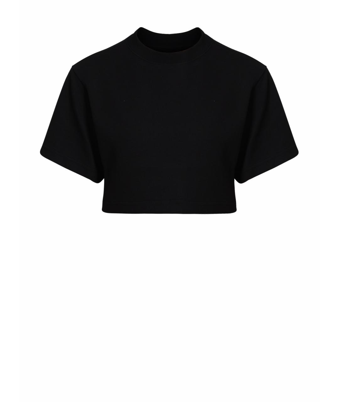 BALENCIAGA Черная хлопковая футболка, фото 1