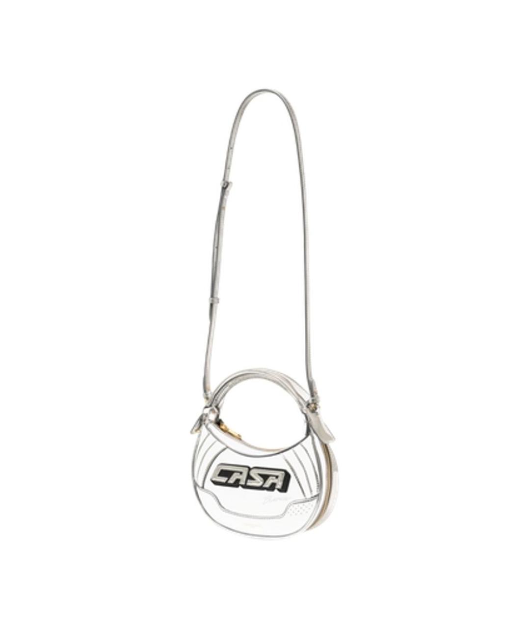 CASABLANCA Серебряная кожаная сумка через плечо, фото 2