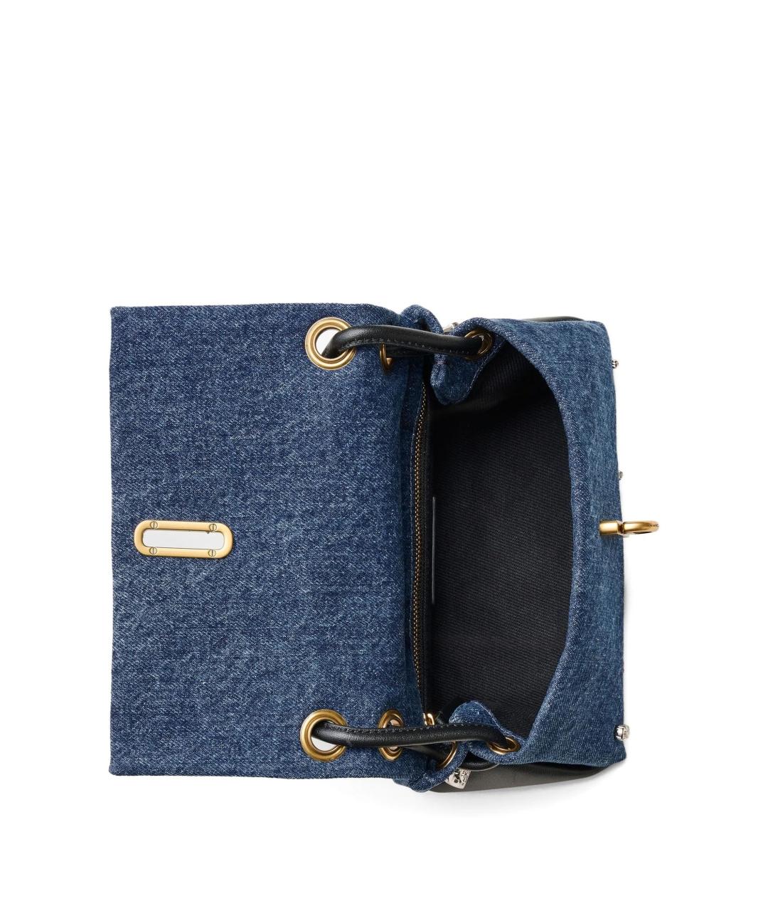 MARC JACOBS Синяя хлопковая сумка с короткими ручками, фото 4