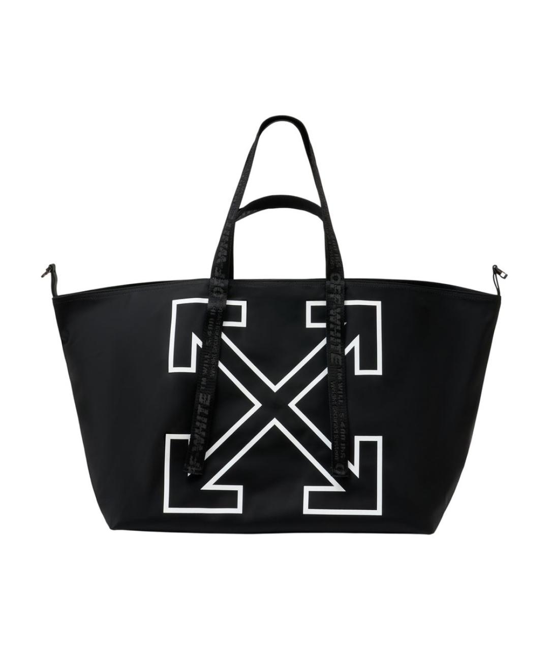 OFF-WHITE Черная сумка тоут, фото 1