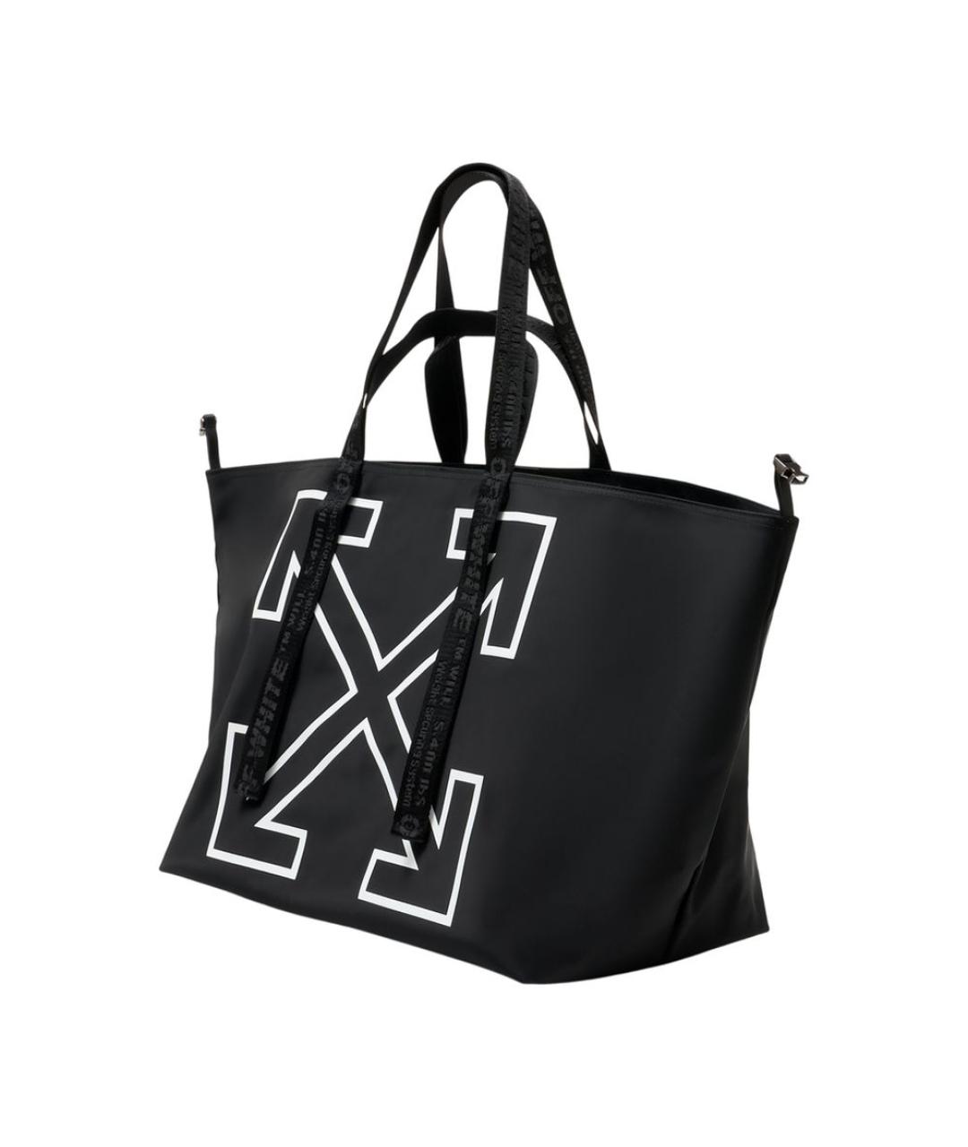 OFF-WHITE Черная сумка тоут, фото 4