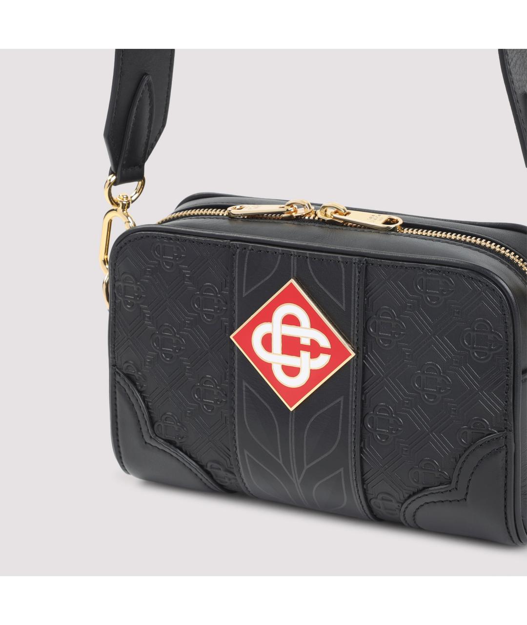 CASABLANCA Черная кожаная сумка на плечо, фото 3