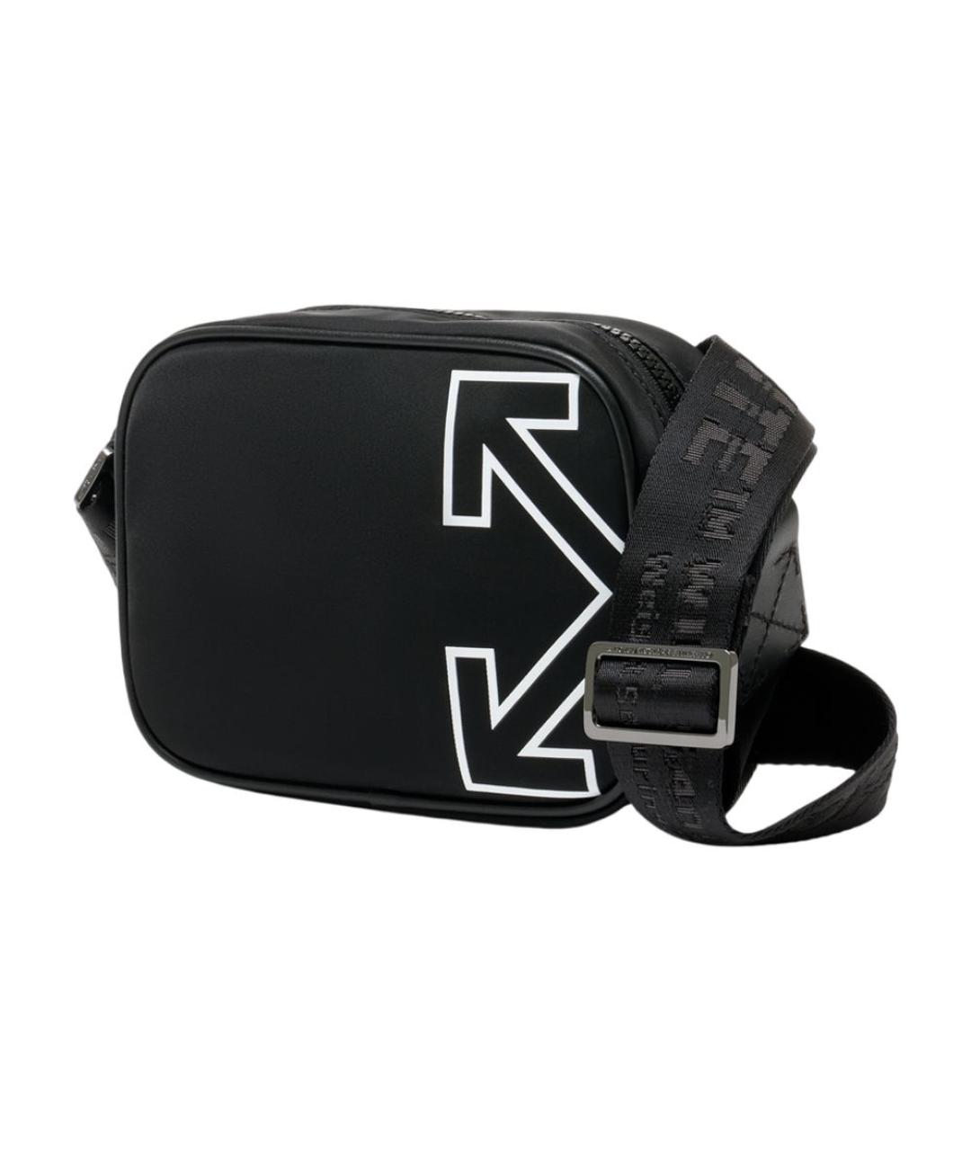 OFF-WHITE Черная синтетическая сумка на плечо, фото 3