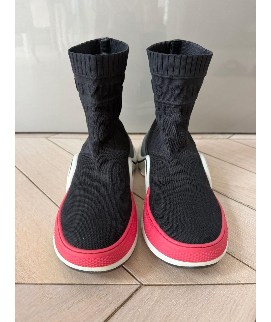 LOUIS VUITTON Черные текстильные слипоны, фото 2