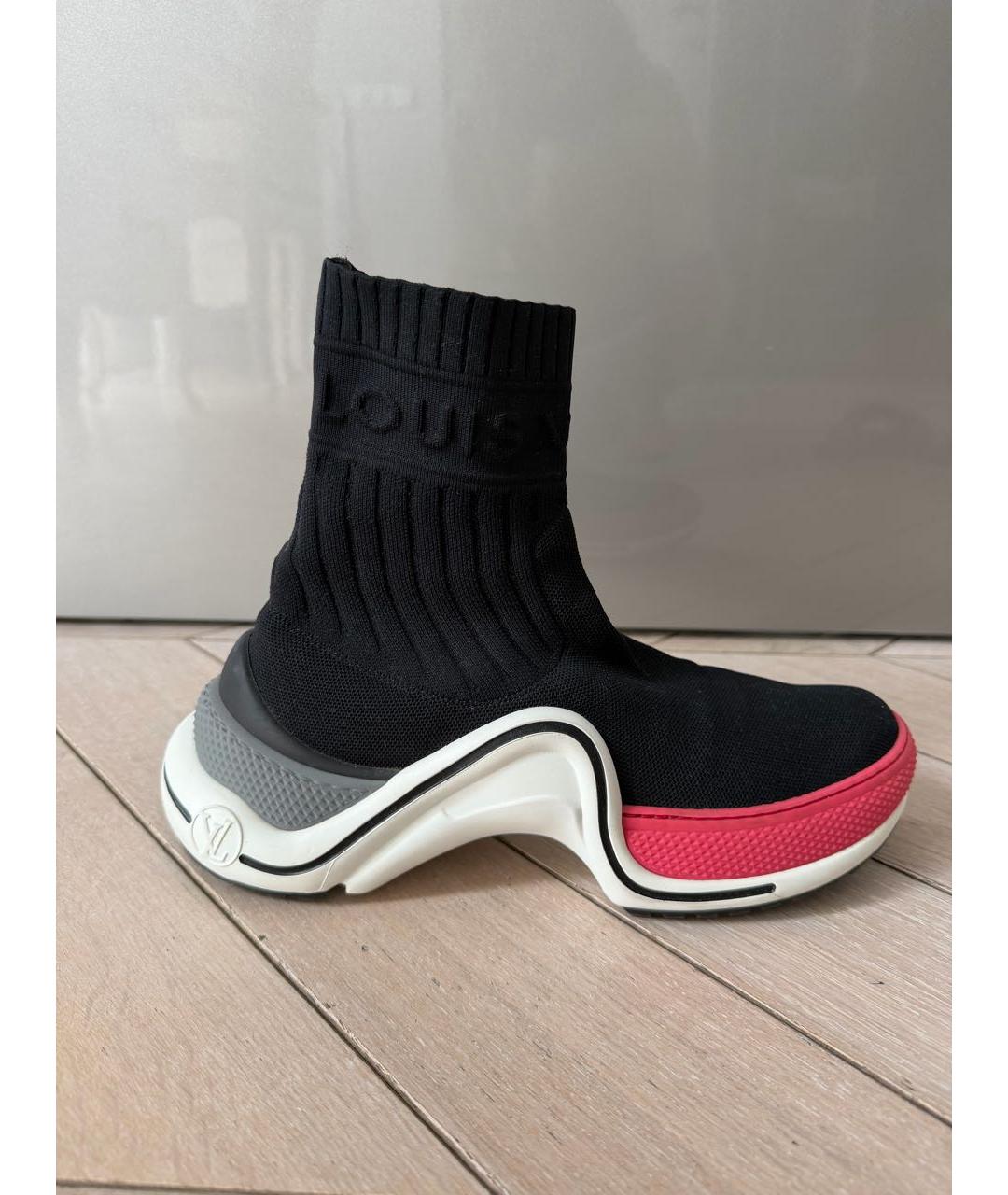 LOUIS VUITTON Черные текстильные слипоны, фото 6