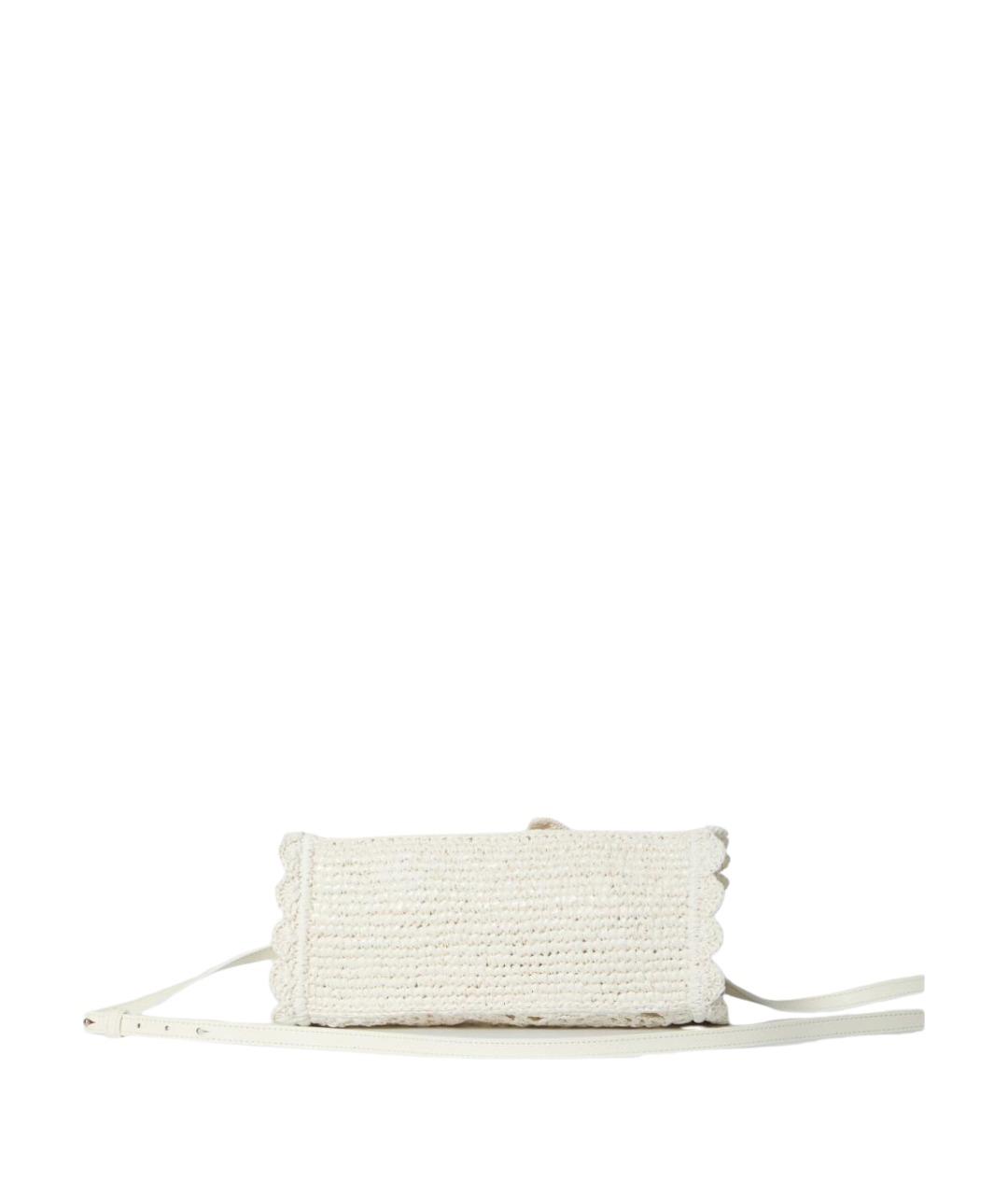 JACQUEMUS Белая пелетеная сумка с короткими ручками, фото 3