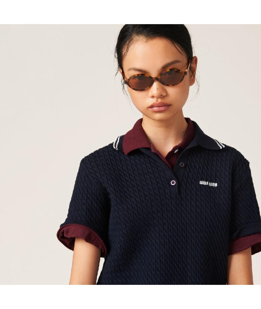 MIU MIU Коричневые пластиковые солнцезащитные очки, фото 6