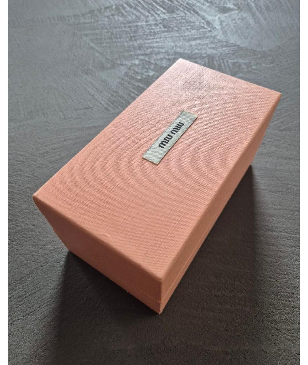 MIU MIU Коричневые пластиковые солнцезащитные очки, фото 4