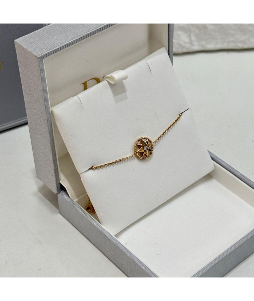 CHRISTIAN DIOR Белый браслет из желтого золота, фото 3