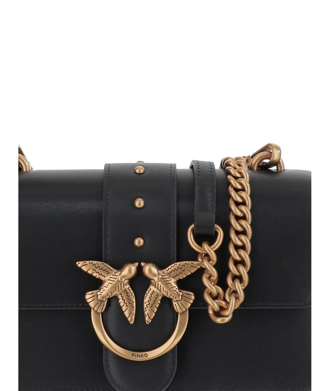 PINKO Черная синтетическая сумка через плечо, фото 4