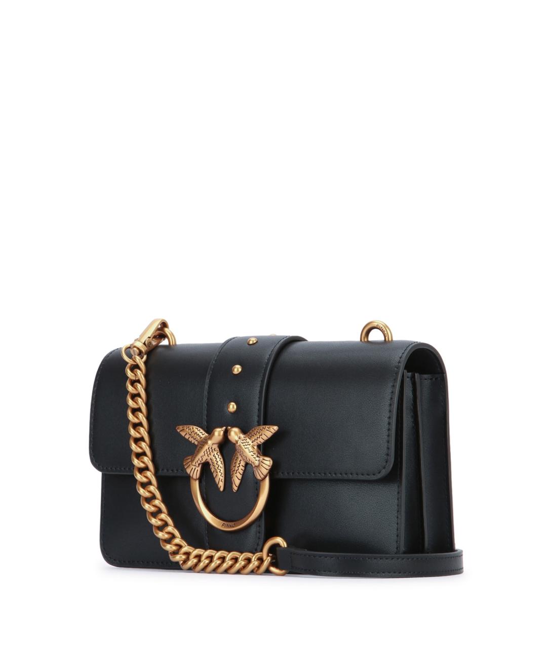 PINKO Черная синтетическая сумка через плечо, фото 2