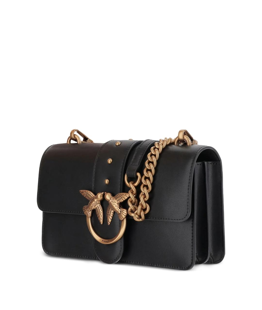 PINKO Черная синтетическая сумка через плечо, фото 3
