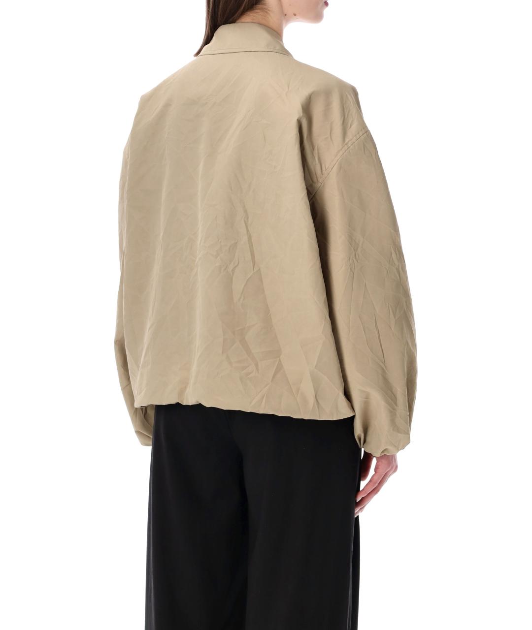 LOEWE Бежевая полиэстеровая куртка, фото 2