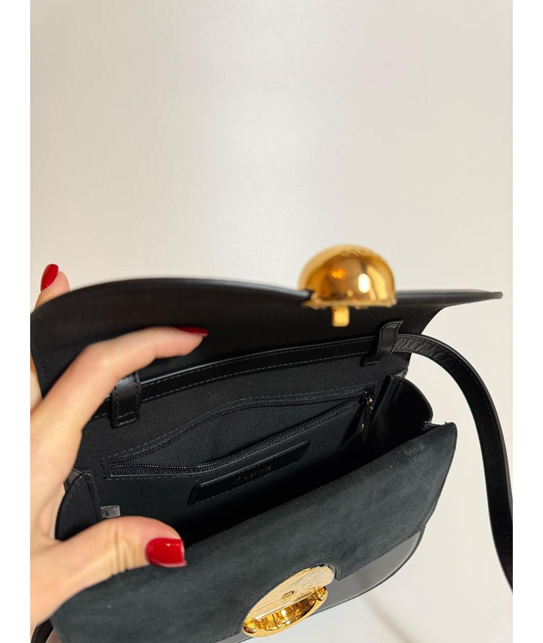 FURLA Черная кожаная сумка через плечо, фото 6