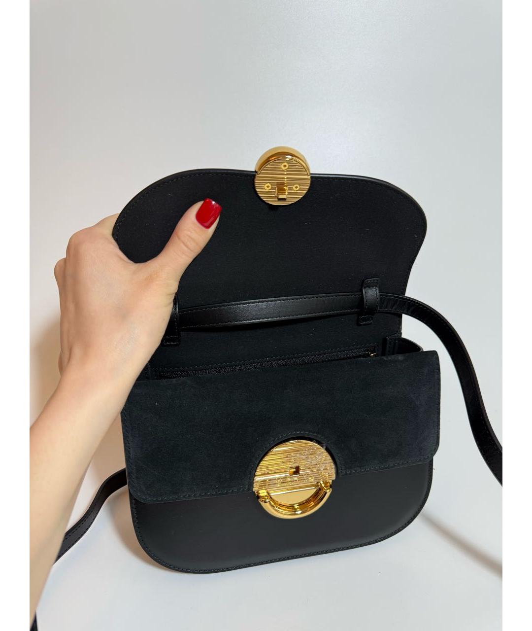 FURLA Черная кожаная сумка через плечо, фото 4