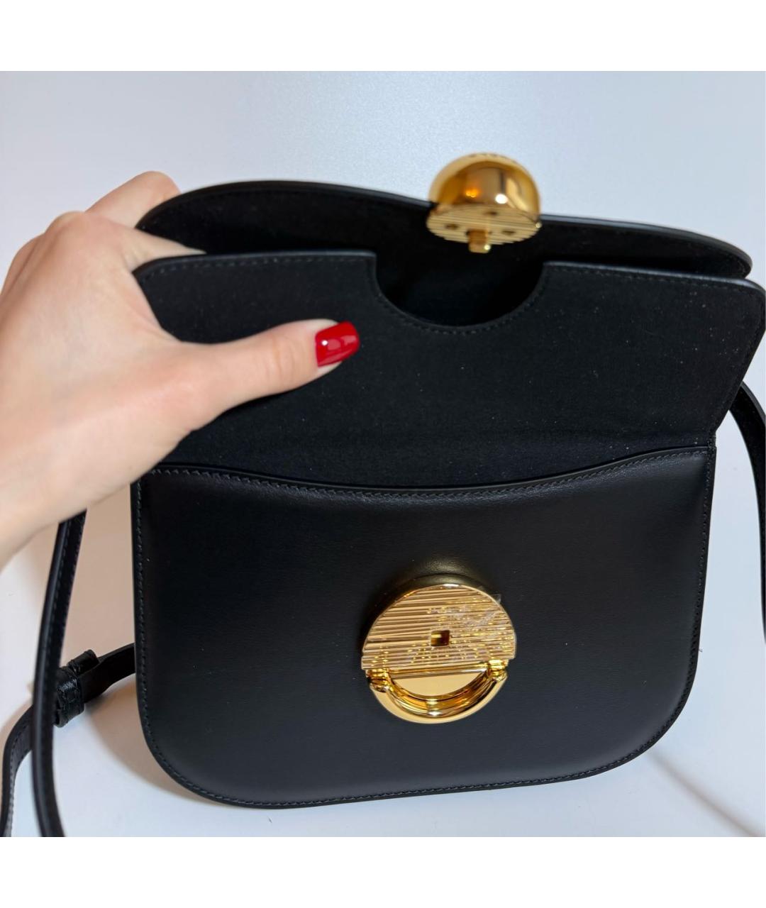 FURLA Черная кожаная сумка через плечо, фото 5