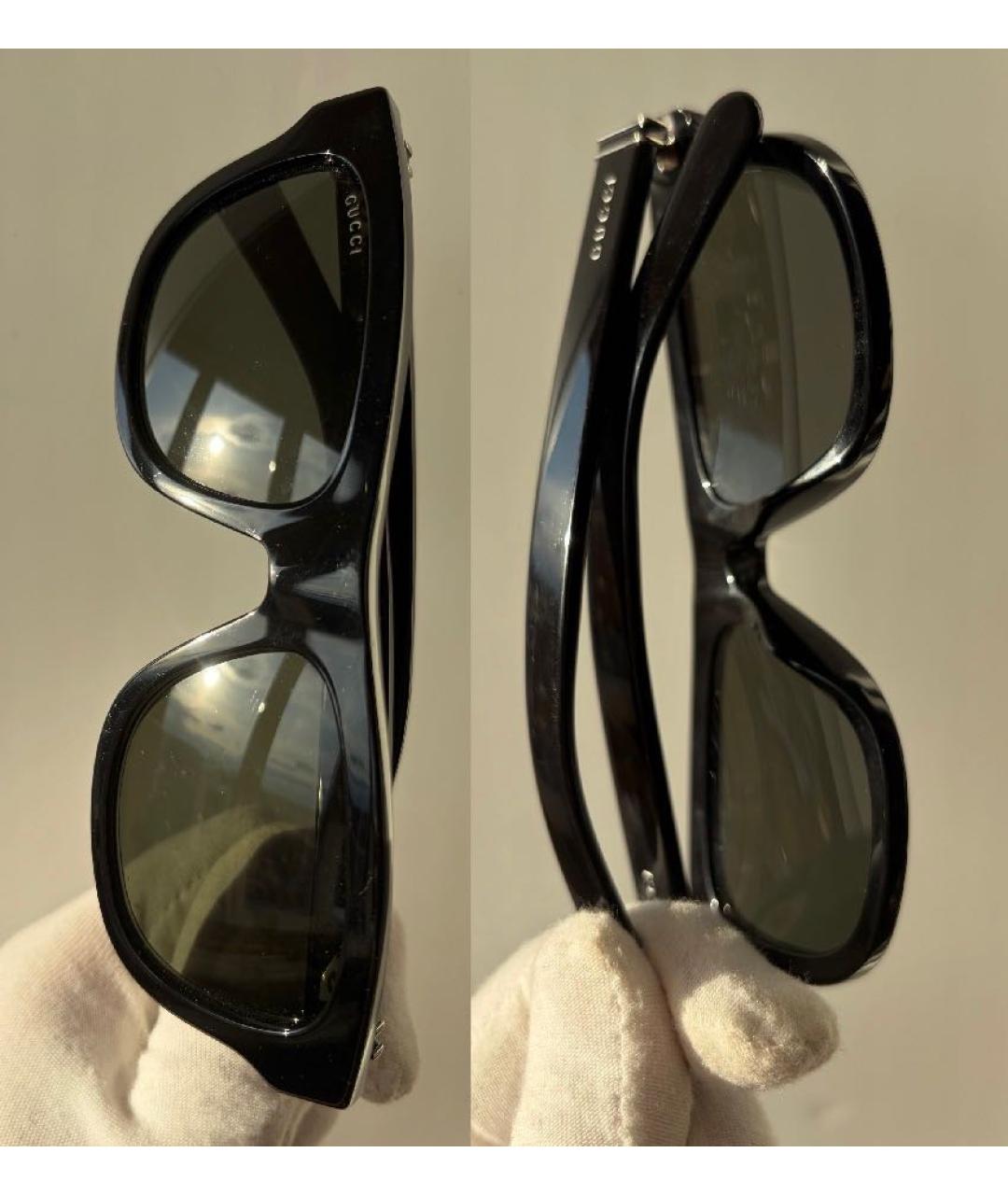 GUCCI Черные пластиковые солнцезащитные очки, фото 5