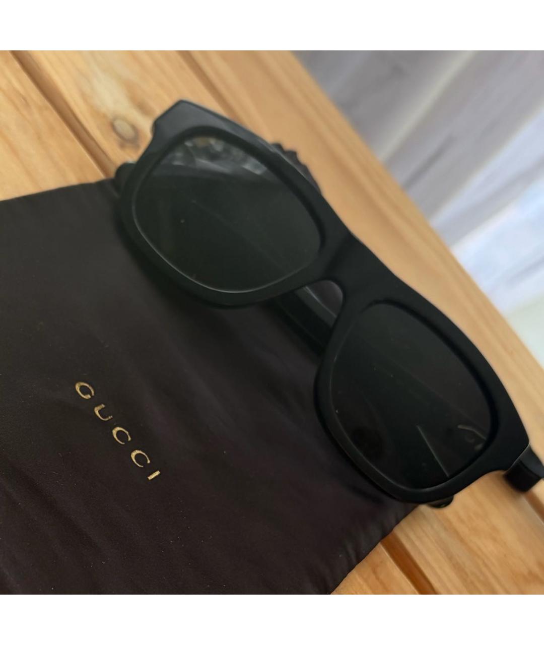 GUCCI Черные пластиковые солнцезащитные очки, фото 4