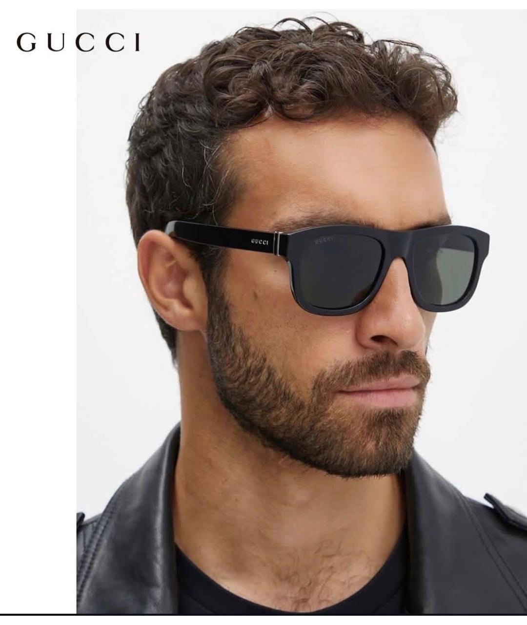 GUCCI Черные пластиковые солнцезащитные очки, фото 8