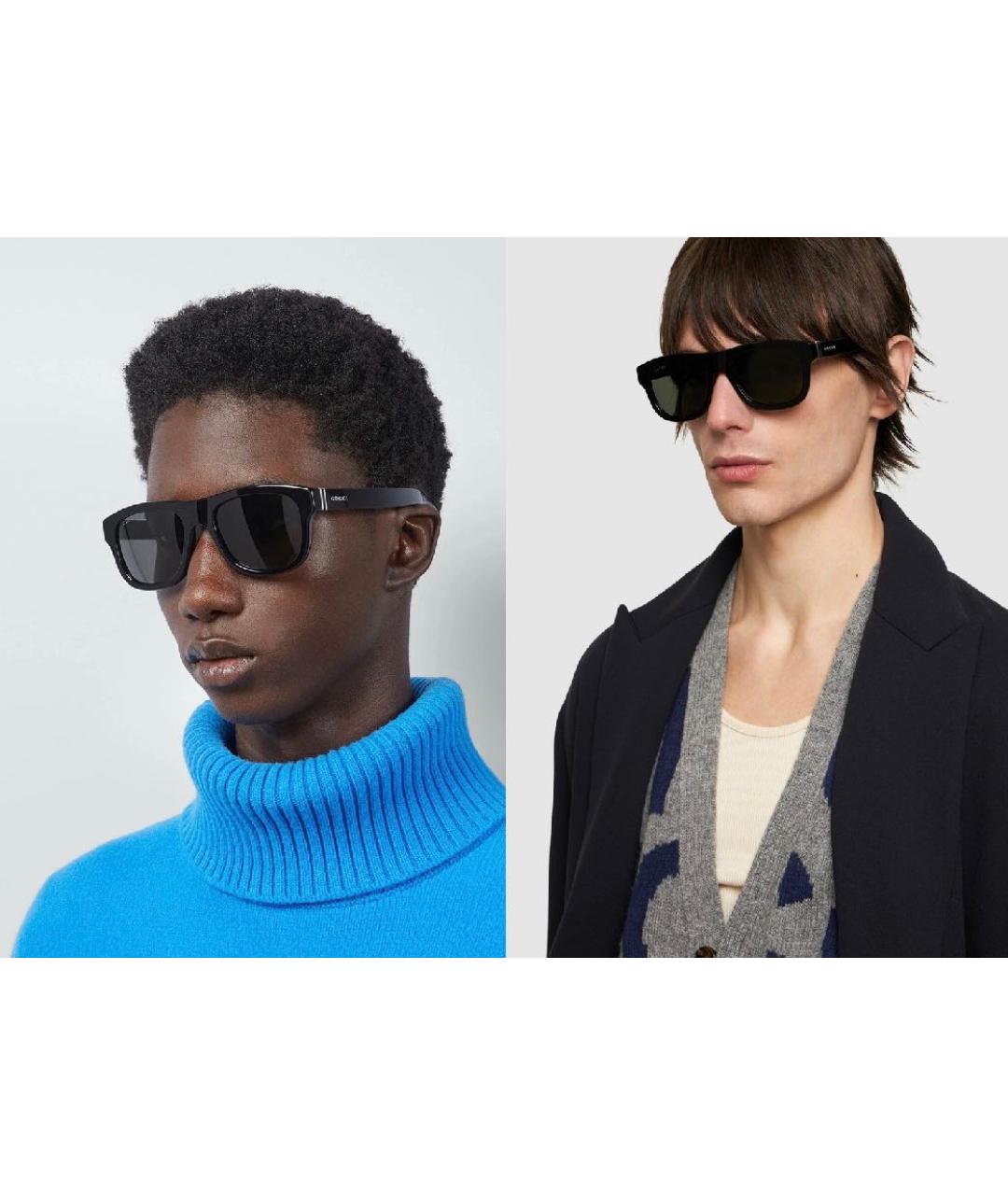 GUCCI Черные пластиковые солнцезащитные очки, фото 7