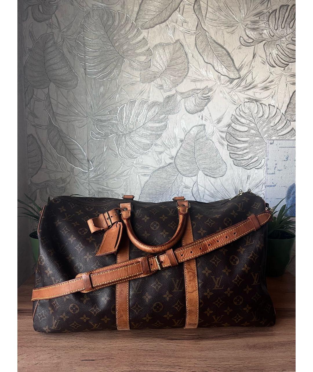 LOUIS VUITTON Коричневая дорожная/спортивная сумка, фото 7