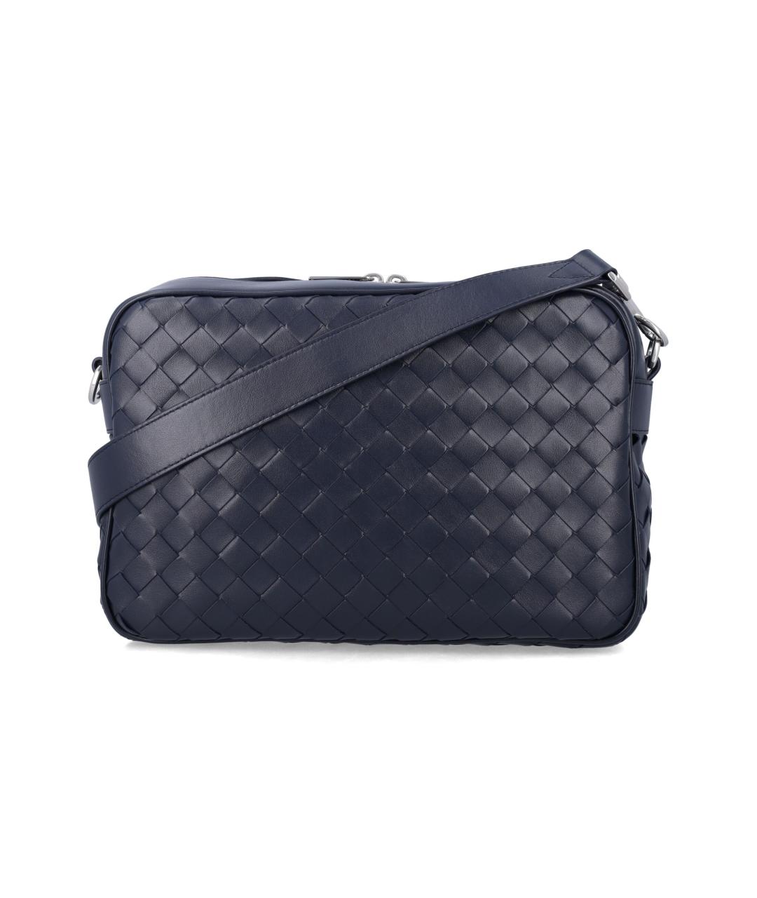 BOTTEGA VENETA Синяя кожаная сумка на плечо, фото 1