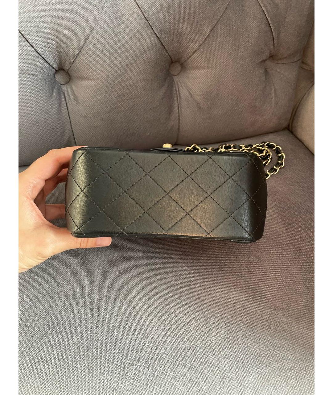 CHANEL Черная кожаная сумка через плечо, фото 4