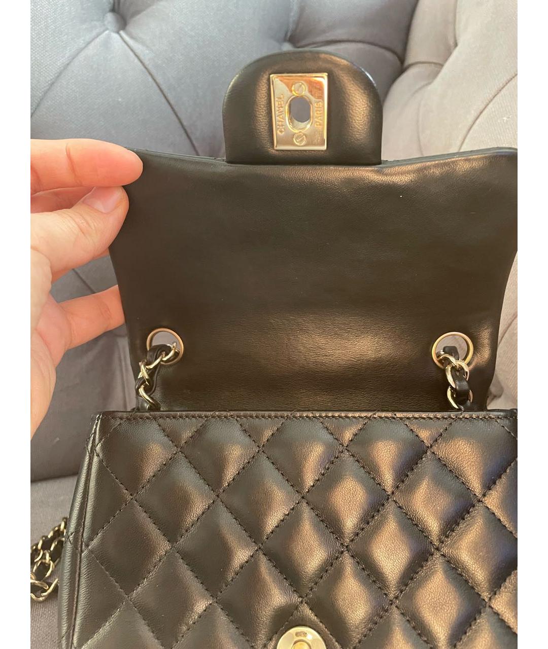 CHANEL Черная кожаная сумка через плечо, фото 2