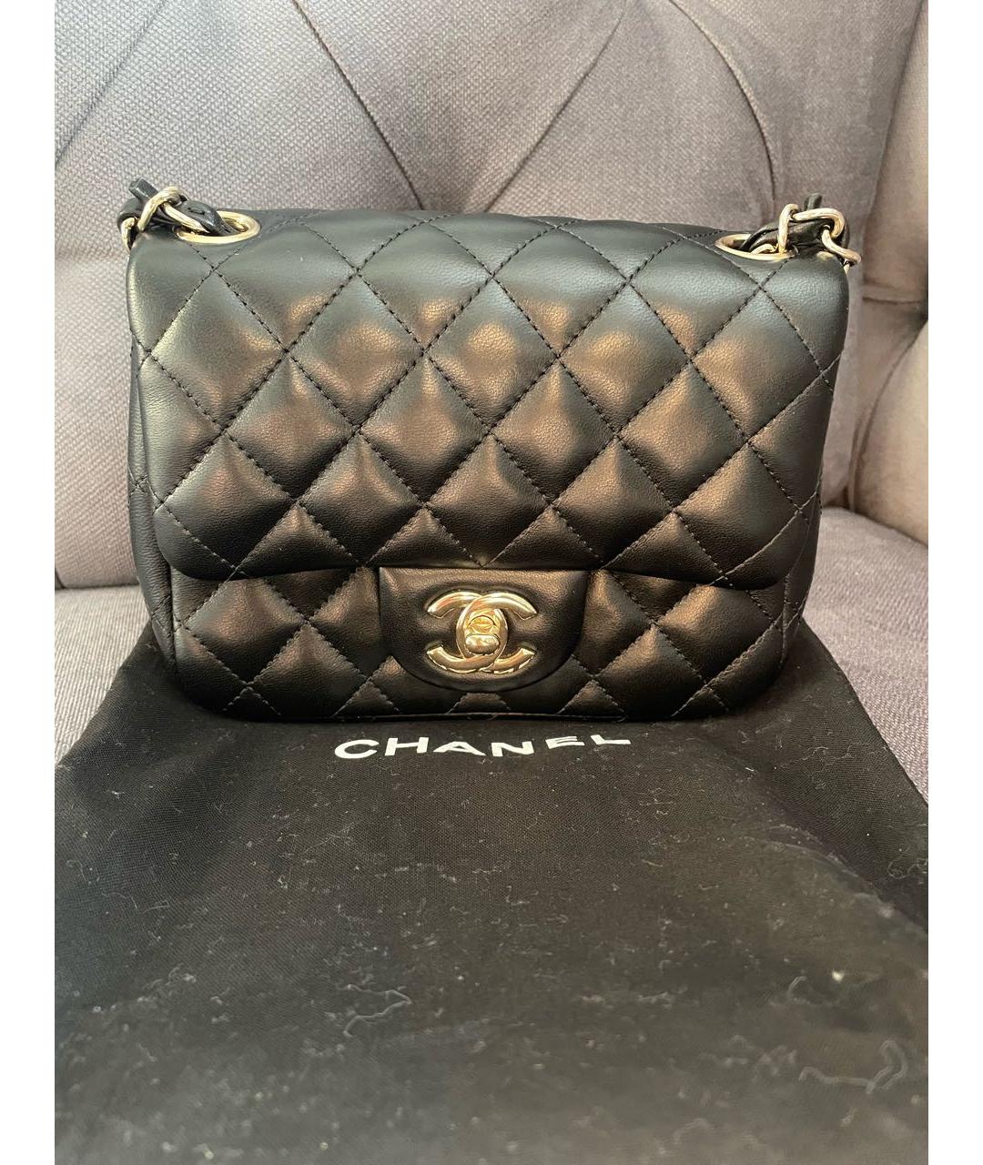 CHANEL Черная кожаная сумка через плечо, фото 3