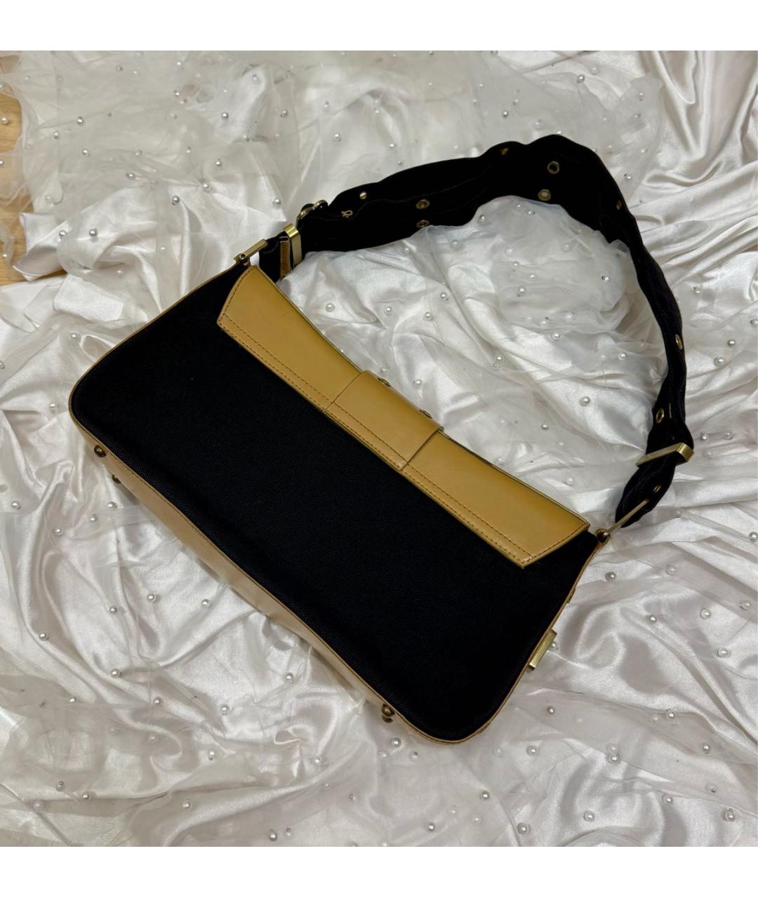 CHRISTIAN DIOR Бежевая тканевая сумка через плечо, фото 2