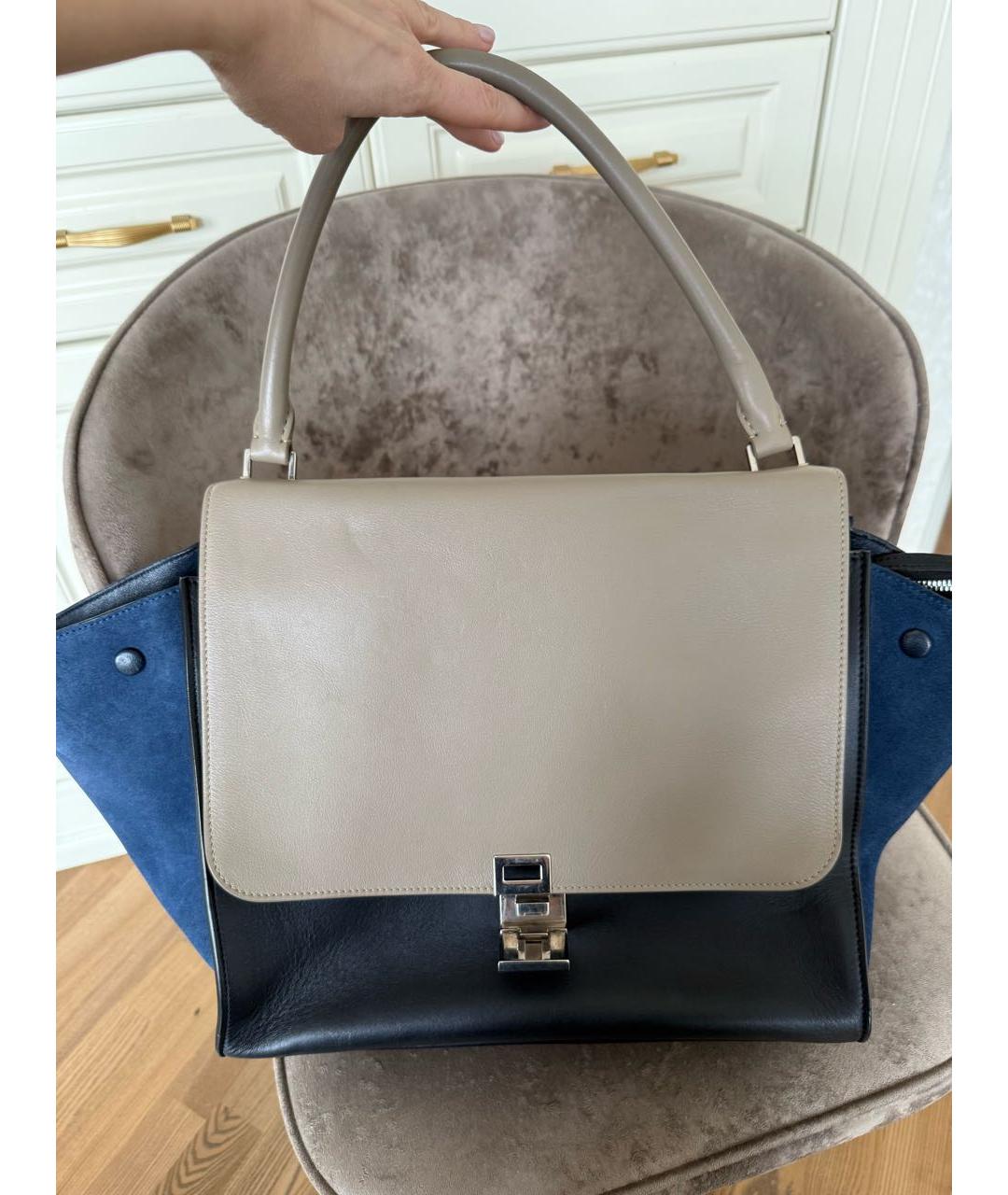 CELINE Мульти кожаная сумка с короткими ручками, фото 2