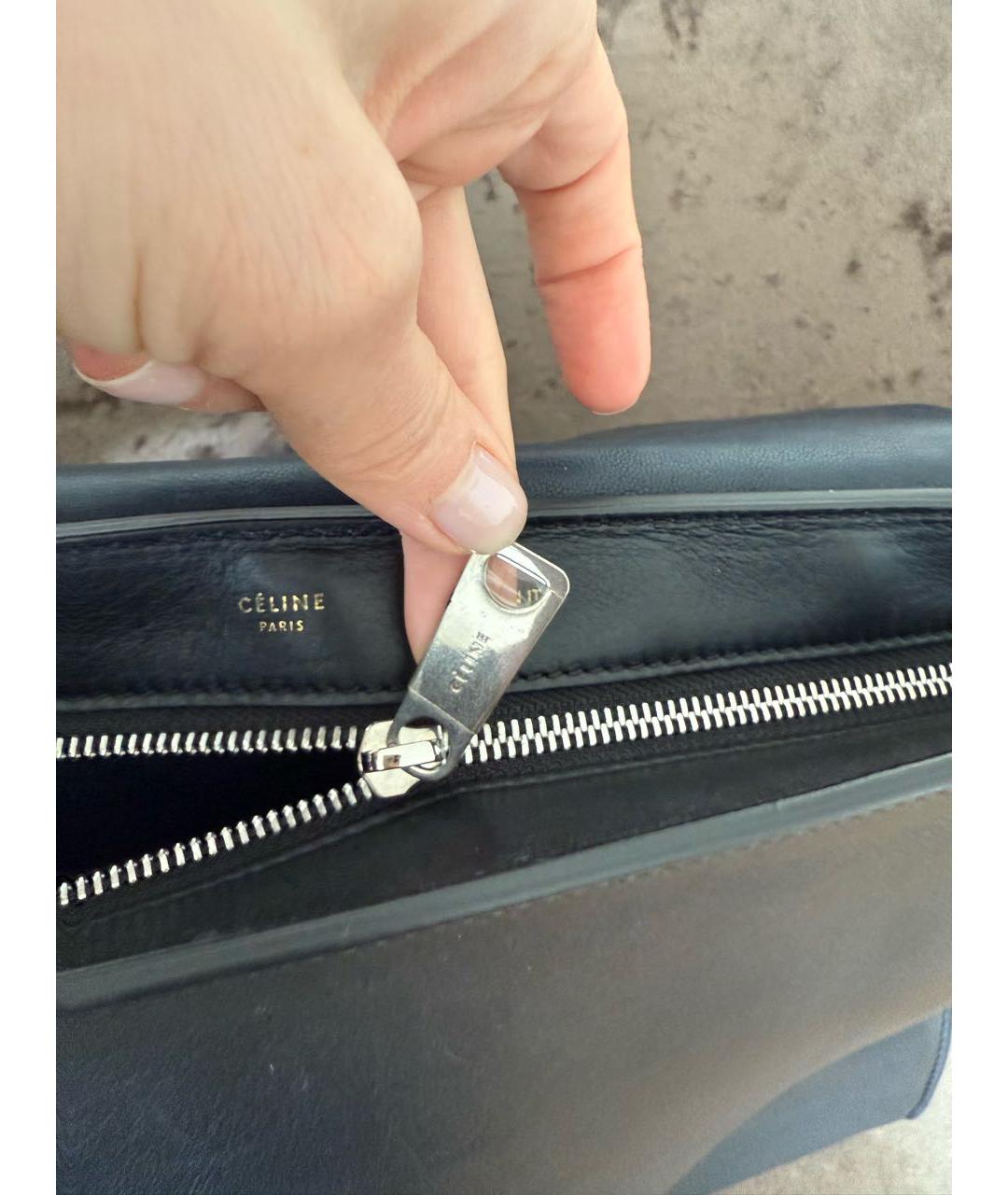 CELINE Мульти кожаная сумка с короткими ручками, фото 4