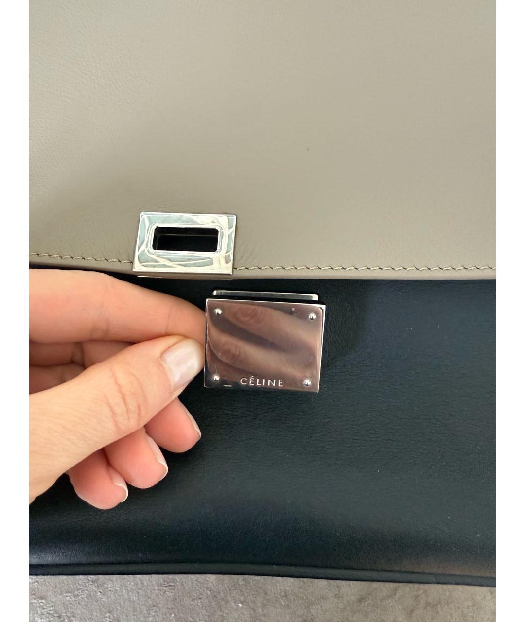 CELINE Мульти кожаная сумка с короткими ручками, фото 3