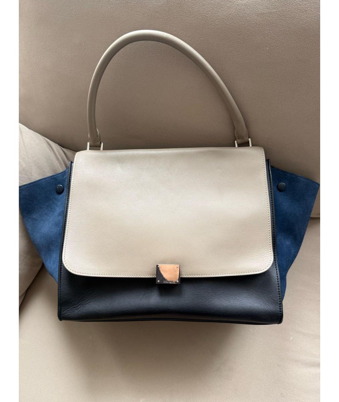 CELINE Мульти кожаная сумка с короткими ручками, фото 5