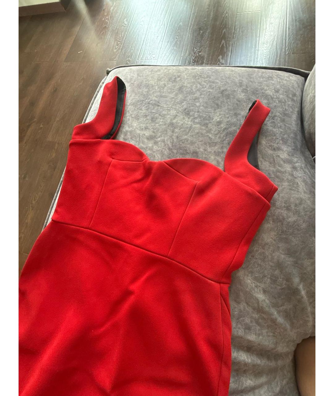 VICTORIA BECKHAM Красное коктейльное платье, фото 4