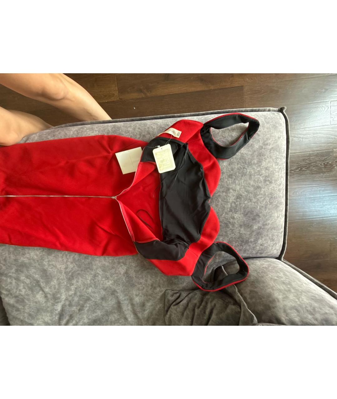 VICTORIA BECKHAM Красное коктейльное платье, фото 3