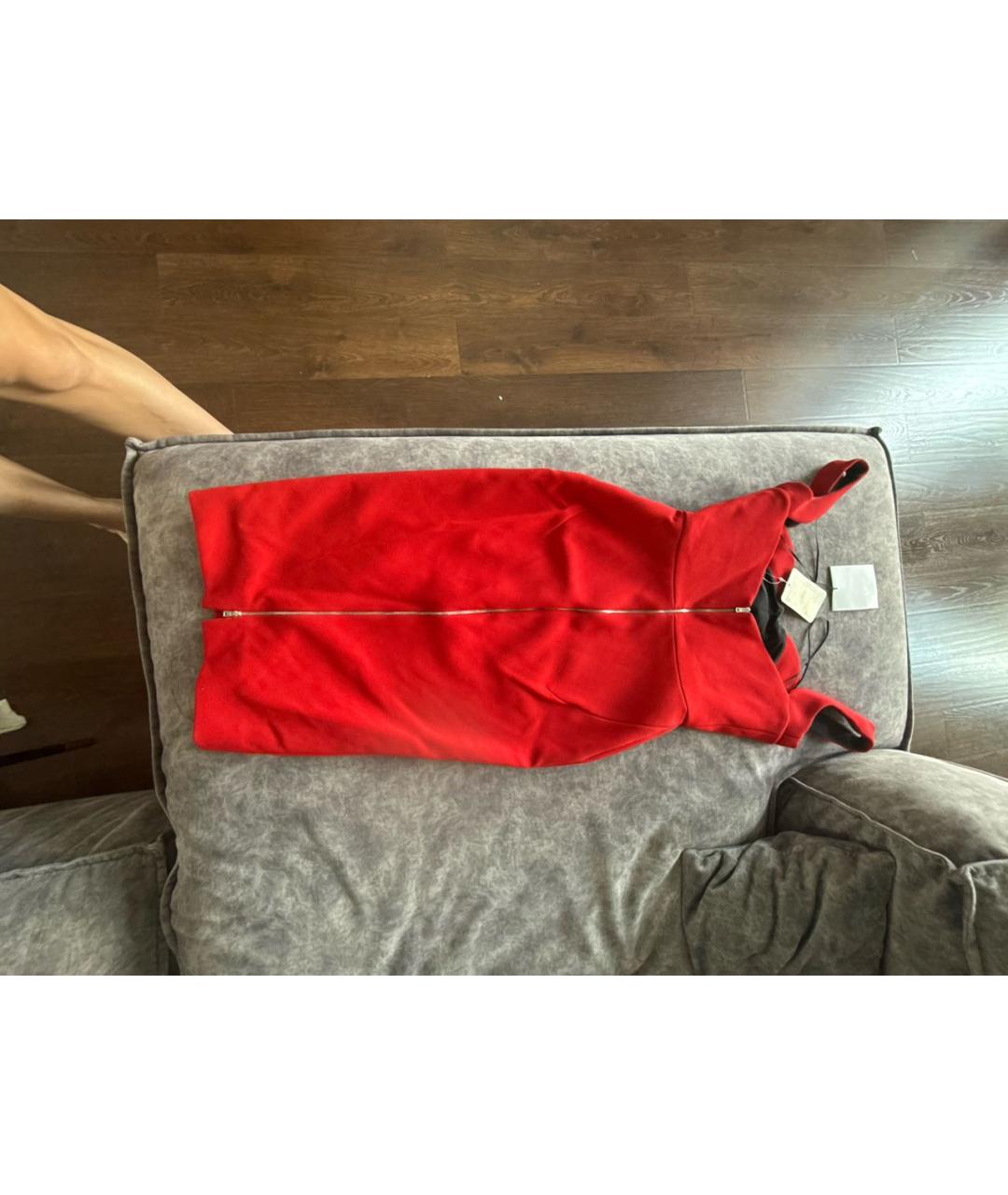 VICTORIA BECKHAM Красное коктейльное платье, фото 2