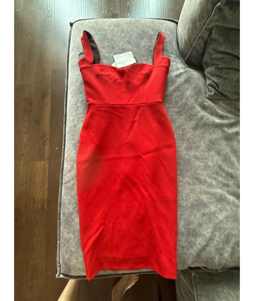 VICTORIA BECKHAM Красное коктейльное платье, фото 5