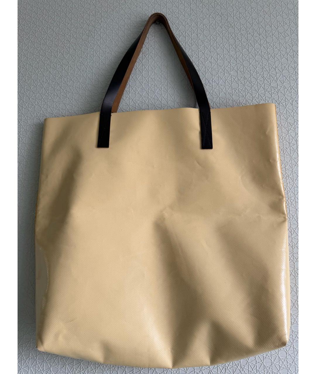 MARNI Горчичная сумка тоут, фото 2