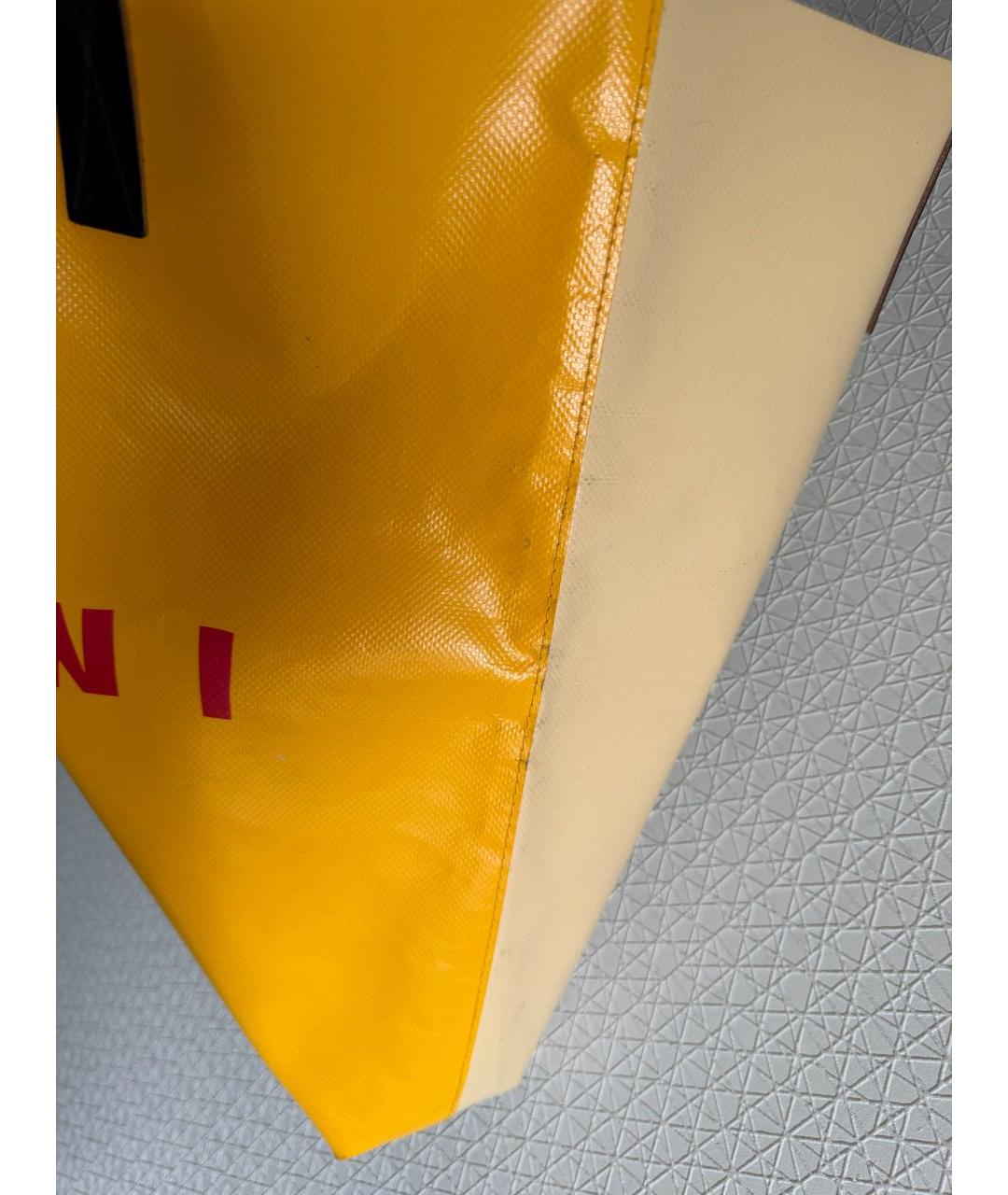 MARNI Горчичная сумка тоут, фото 8