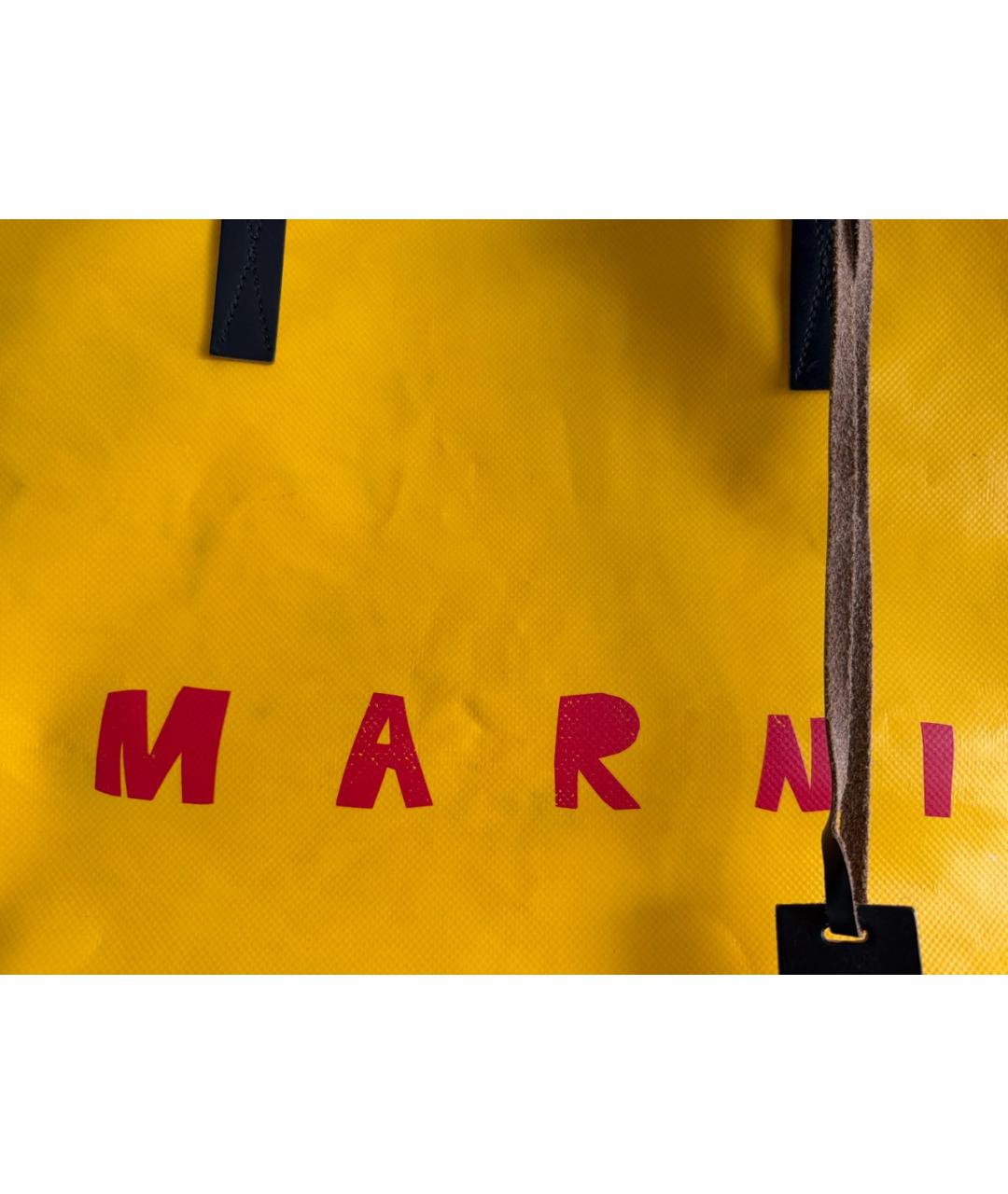 MARNI Горчичная сумка тоут, фото 3