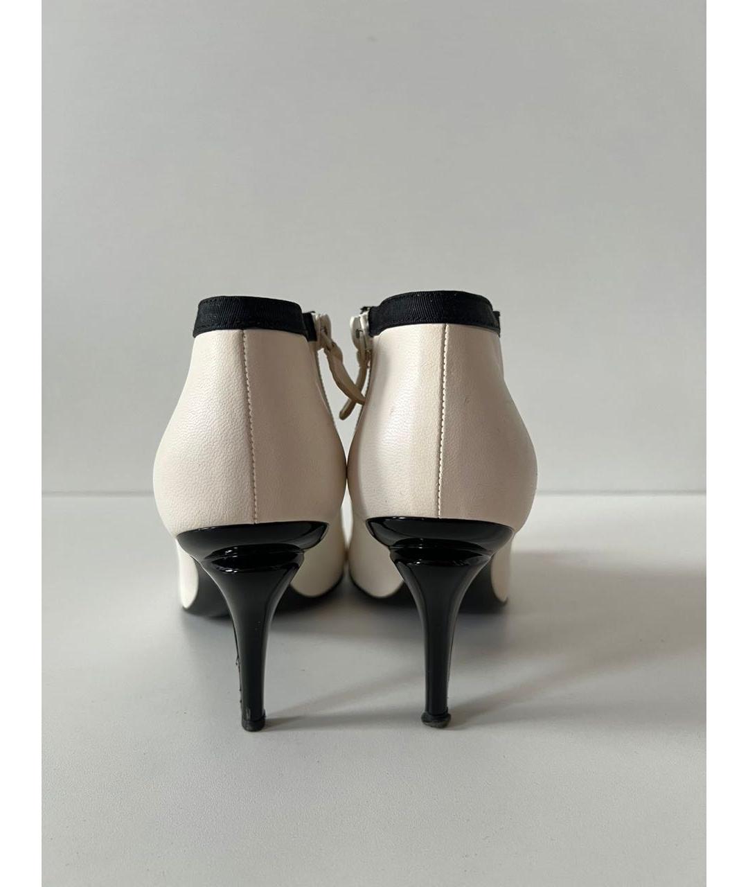 CHANEL Белые кожаные туфли, фото 4