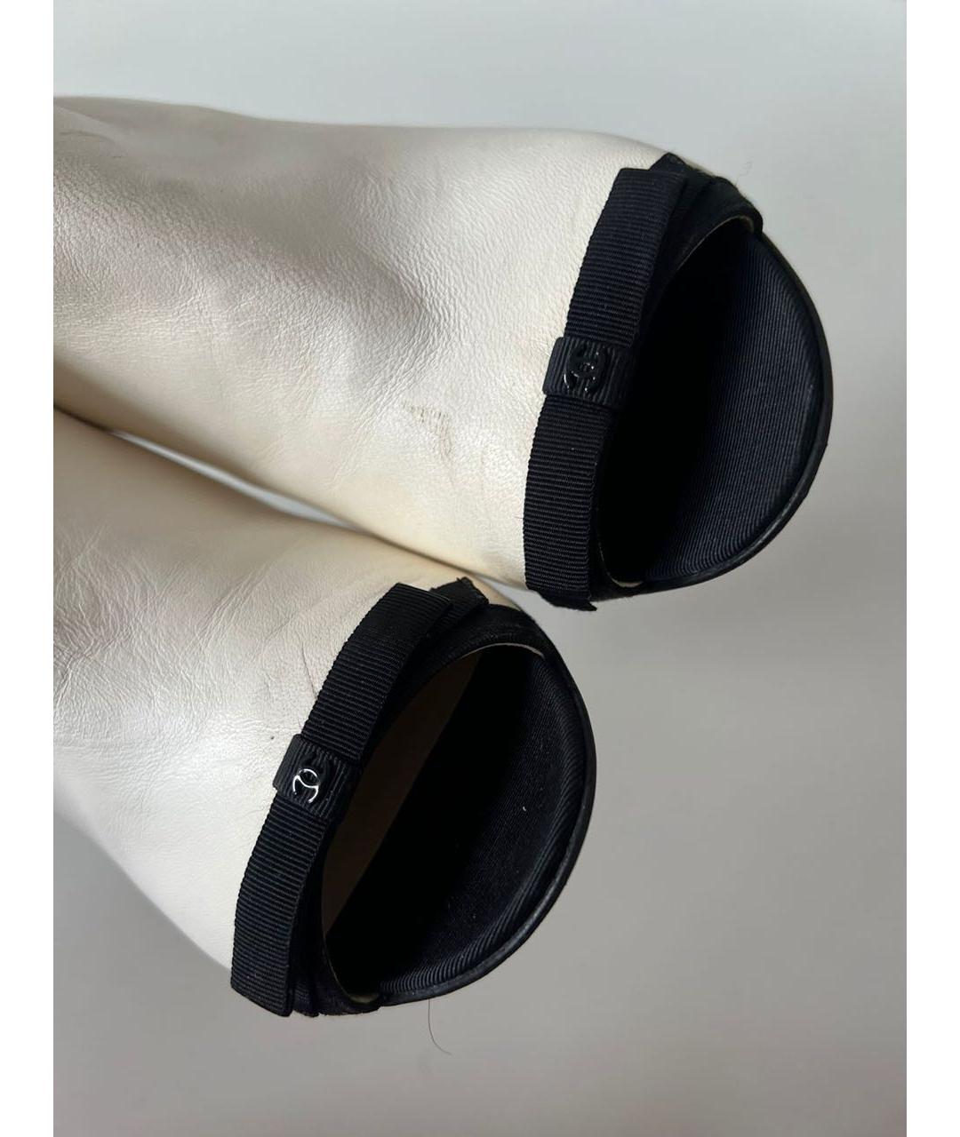 CHANEL Белые кожаные туфли, фото 3