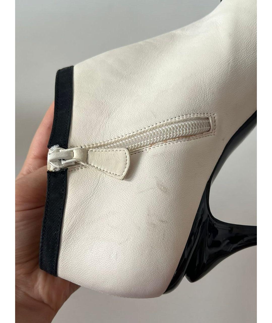 CHANEL Белые кожаные туфли, фото 7