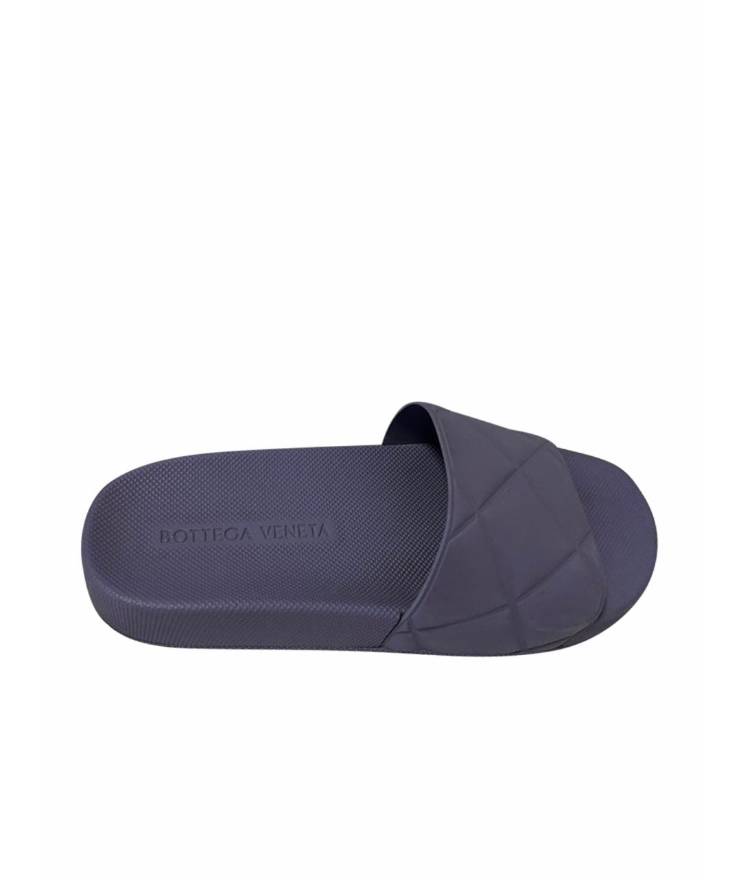 BOTTEGA VENETA Фиолетовые резиновые шлепанцы, фото 1