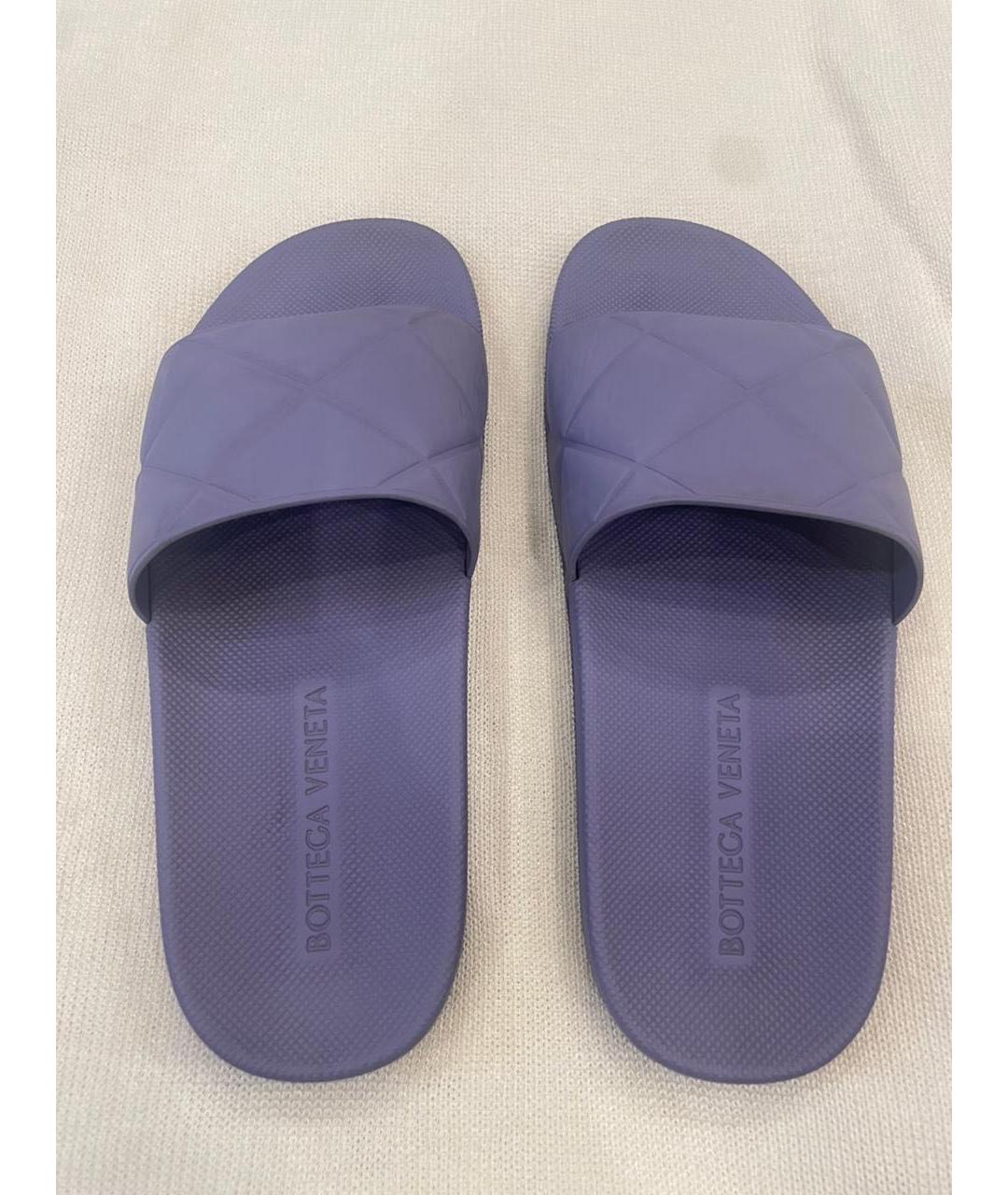 BOTTEGA VENETA Фиолетовые резиновые шлепанцы, фото 3