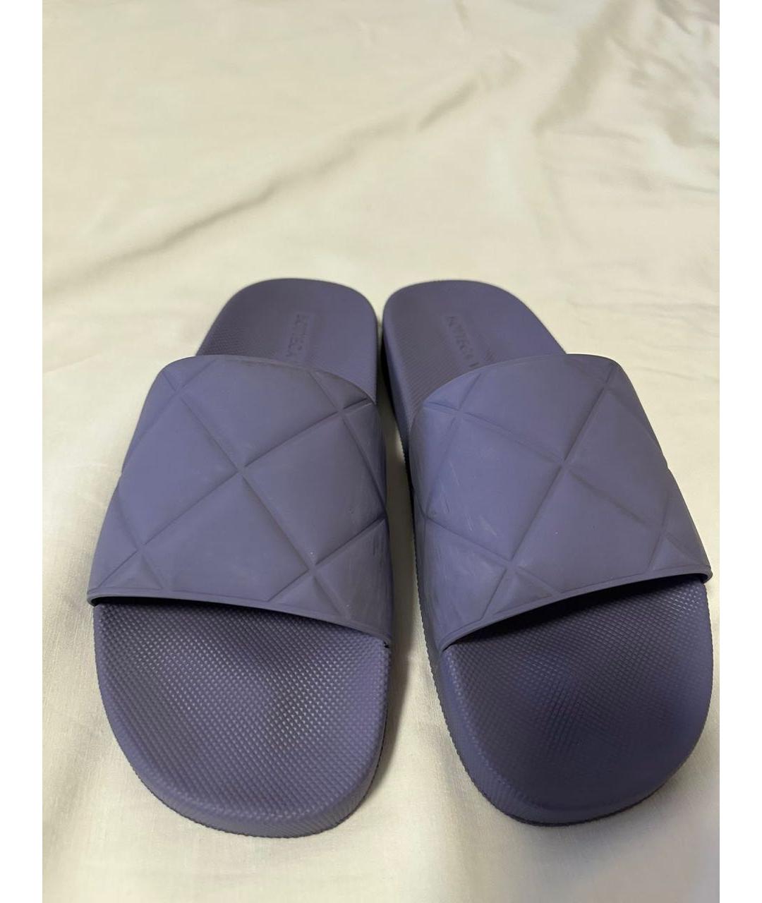BOTTEGA VENETA Фиолетовые резиновые шлепанцы, фото 2