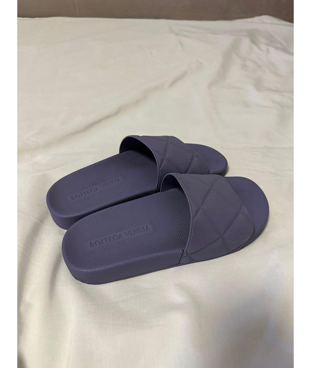 BOTTEGA VENETA Фиолетовые резиновые шлепанцы, фото 4